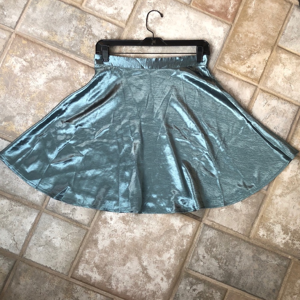 URBAN OUTFITTERS metallic blue skirt